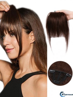 Clip in Fringe Thick Bangs Human Hair Piece