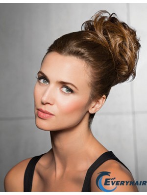 Beautiful Blonde Curly Synthetic Clip In Hairpieces