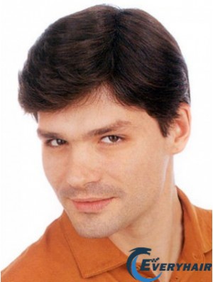 Short Straight Men Modern Toupee