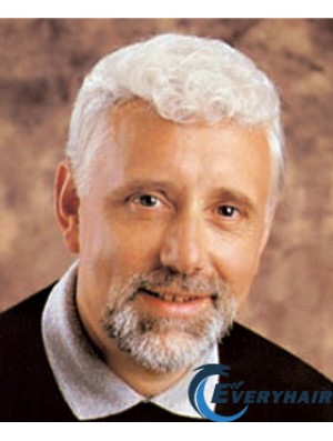 Short Curly Men's Wigs Toupees 