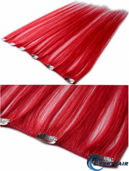 Sleek Black Straight Remy Human Hair Clip In Hair Extensions