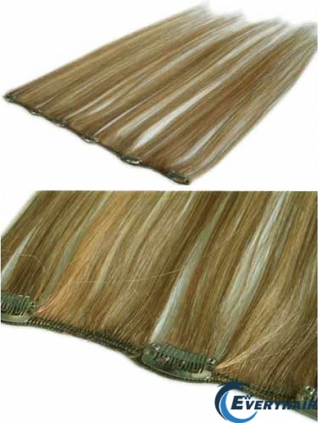 Amazing Blonde Straight Remy Human Hair Clip In Hair Extensions