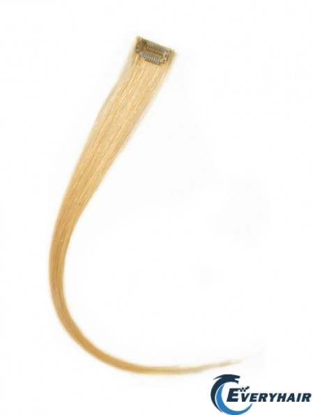 Trendy Blonde Straight Remy Human Hair Clip In Hair Extensions