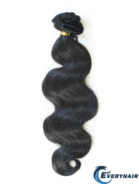 Tape In Hair Extensions With Remy Black Color Wavy Style