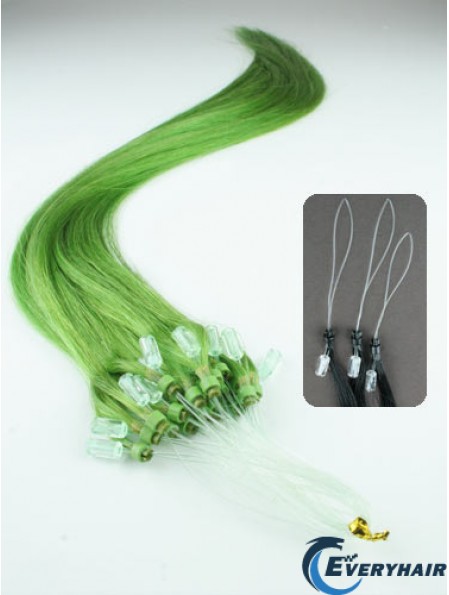 Amazing Black Straight Micro Loop Ring Hair Extensions