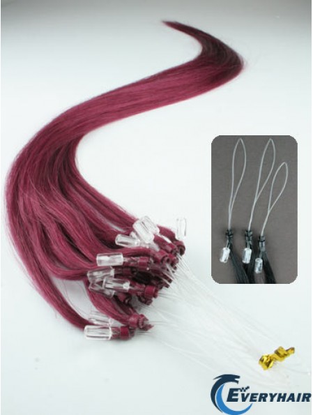 Suitable Red Straight Micro Loop Ring Hair Extensions