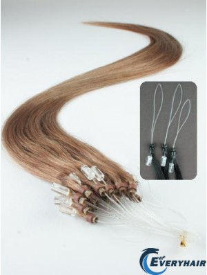 Cheapest Brown Straight Micro Loop Ring Hair Extensions