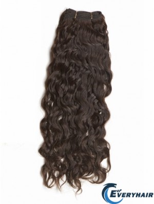 Curly Remy Human Hair Brown New Weft Extensions