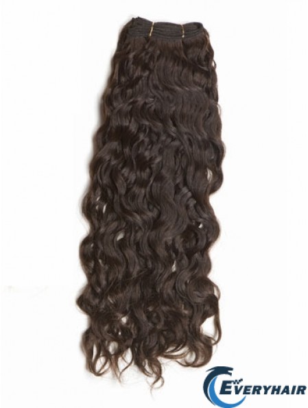 Curly Remy Human Hair Brown New Weft Extensions