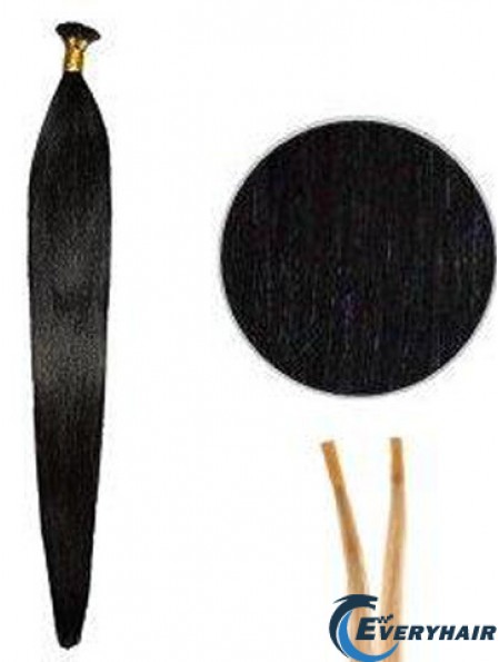 Black Straight Stick/I Tip Hair Extensions