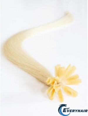 Blonde Straight Fashionable Nail/U Tip Hair Extensions