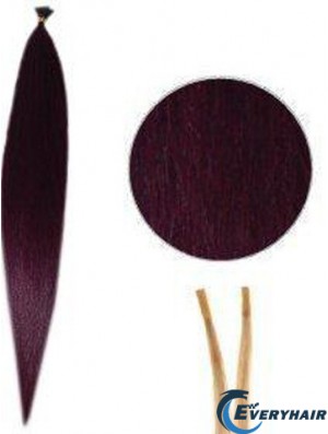 Red Straight Stick/I Tip Hair Extensions