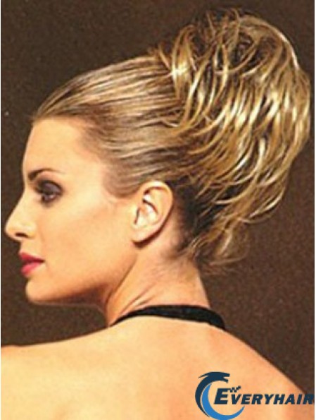 Clip On Hairpieces UK Straight Style Short Length Blonde Color