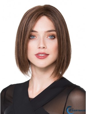 Hawigs Bob Human Hair Wigs Brown Color Chin Length Bobs Cut