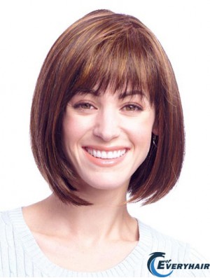 Human Hair Bob Wigs With Monofilament Bobs Cut Chin Length