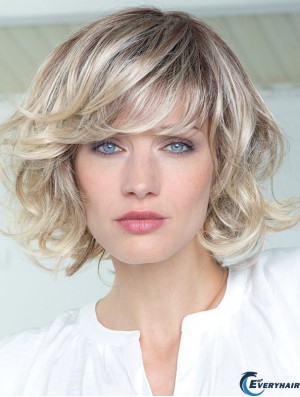Quality Shoulder Length Blonde Human Hair Wig