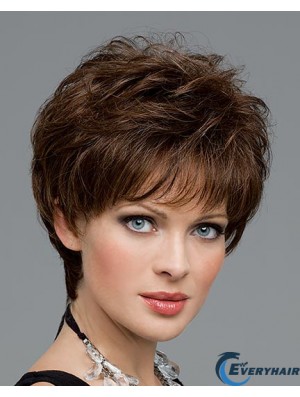 Stylish Curly Human Hair Short Wig for Women