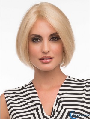 Bob Fashion Wigs With Remy Human Lace Front Chin Length