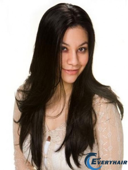 Human Hair Mono Top Wigs UK With Lace Front Straight Style
