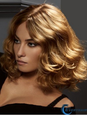 Cheap Blonde Wigs Synthetic Wavy Style Long Length