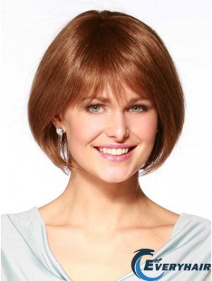 Real Hair Bob Wig Remy Human Bobs Cuts Straight Style Chin Length