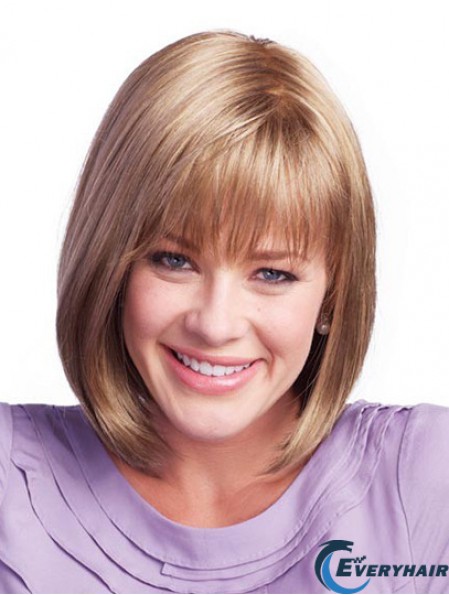 Chin Length Brown Sassy 11 inch Straight Bob Wigs