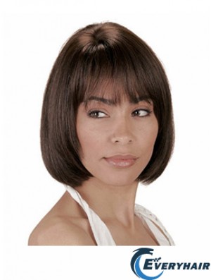 Durable Human Hair Bobs Wigs Bobs Cut Straight Style Chin Length