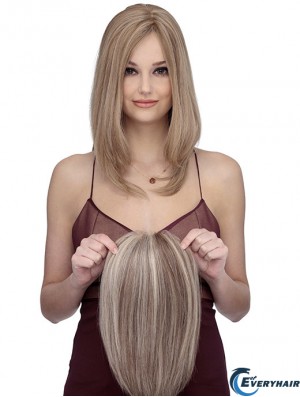Shoulder Length Straight Without Bangs Cheap Blonde Lace Front Wigs