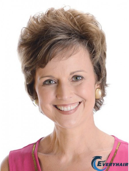 Short Wavy 100% Hand-tied Wigs For Sale UK