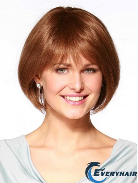 Chin Length Straight Monofilament Auburn Online Bob Wigs