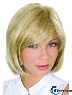 Chin Length Blonde High Quality 10 inch Wavy Bob Wigs