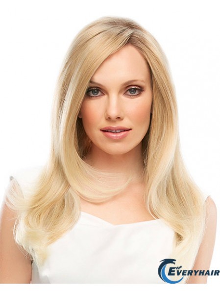 18 inch Blonde Long Layered Straight Designed Lace Wigs