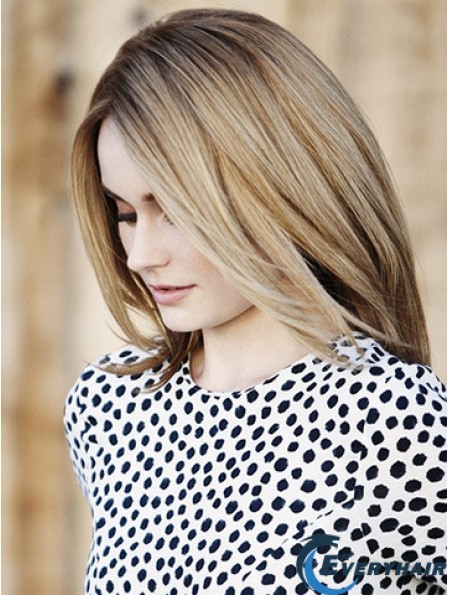 Bobs Shoulder Length Blonde Straight 14 inch Top Human Hair Wigs