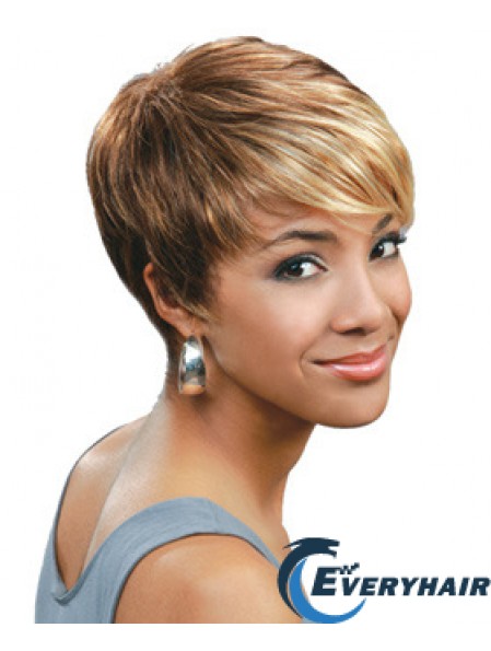Blonde Boycuts Cropped Straight Capless Wholesale African Women Wig