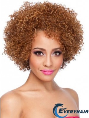 African American Afro Wigs Chin Length Kinky Style Layered Cut
