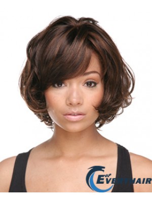 Auburn Chin Length Bobs Capless Synthetic Hair Styles For Black Woman