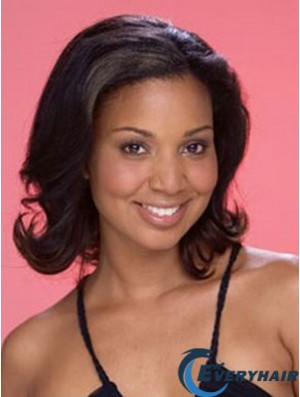 Online Auburn Shoulder Length Wavy Layered 12 inch Human Hair Wigs