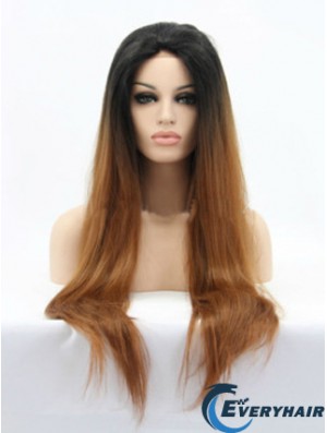Natural 26 inch Long Straight Wigs For Black Women