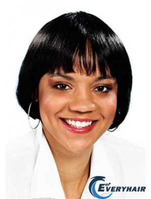 Short Black Straight Bobs New African American Wigs