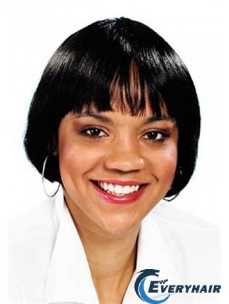 Short Black Straight Bobs New African American Wigs