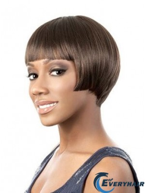 Lace Front Short Yaki Brown Amazing Bob Wigs