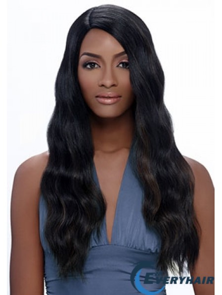 Long Black Straight Without Bangs Exquisite African American Wigs