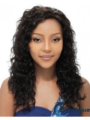 Long Black Curly Layered Natural African American Wigs