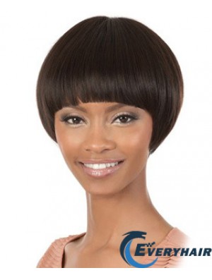 Short Brown Straight Bobs Cheapest African American Wigs