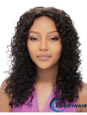 Long Black Curly Without Bangs Amazing African American Wigs