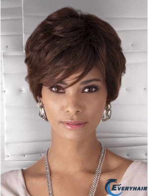 Cropped Auburn Wavy Layered Cheapest African American Wigs