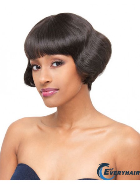 Capless Short Straight Brown Exquisite Bob Wigs