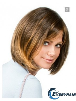 Capless Chin Length Straight Blonde Popular Bob Wigs