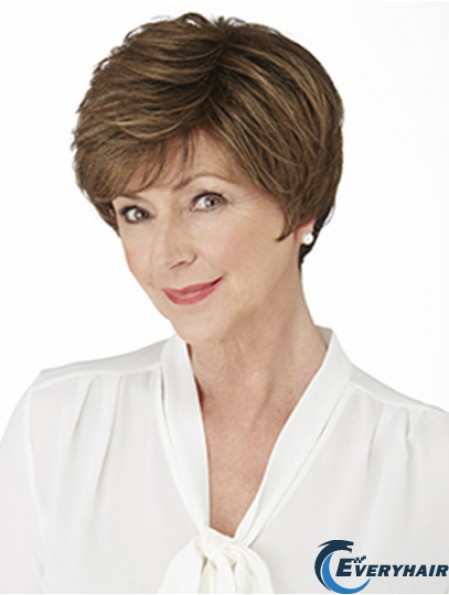 Synthetic Lace Front Wigs With Monofilament Boycuts Straight Style