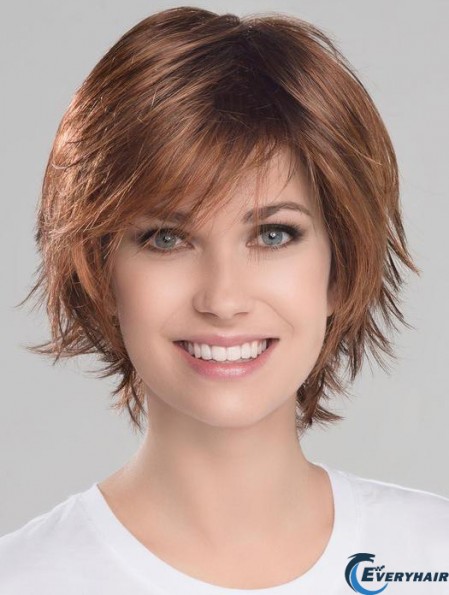 Comfortable Auburn Beautiful Wavy Short Synthetic Bob Wigs